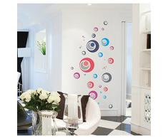 Enov Planet BeeStick Sticker Mural Les Bulles de Couleurs, Sticker repositionnable, Taille 180x90 cm