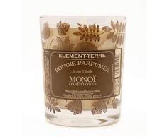 ELEMENT-TERRE Bougie Parfumée 200 Grammes, 50 Heures Parfum Monoï