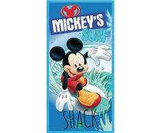 MANAGAL B 92115 Mickey Surf - Drap de Plage Coton Bleu 70 x 140 x 1 cm