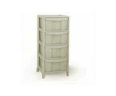 Costa Plastic Commode avec 4Â tiroirs, Multicolore, Taille Unique