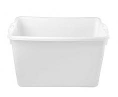 Giganplast Gig Cuvette Rectangulaire avec PoignÃ©es en Plastique Blanc