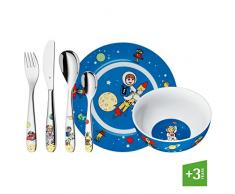 WMF 1281209000 Set de 6 Couverts Enfant, Acier Inoxydable, Transparent, 39 x 33 x 10 cm