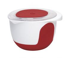 Emsa 508018 Mix & Bake Pot mixeur avec couvercle Blanc/Rouge, 2 L
