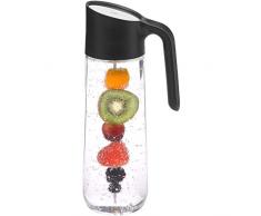 WMF Nuro Carafe Ã eau avec poignÃ©e et broche Ã fruits Noir Hauteur 29,7 cm 1 l