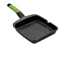 BRA Prior - Poêle Gril rainurée, 22 cm, Aluminium fondu avec antiadhésif Teflon Classic