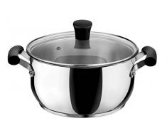 Lagostina 12899031224 Opera Faitout avec Couvercle 24 cm, Métal, INOX