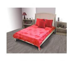 Soleil dOcre 372001 Tie and Dye JetÃ© de Lit Coton Rouge 220 x 180 cm