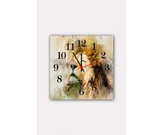 Bonamaison Horloge Murale en MDF, Multicolore, 30 x 30 cm