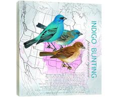 Tree Free sans 85453 28,5 x 28,5 poucesIndigo fanions par Peterson Roger Tory Debardeur EcoArt Plaque Murale