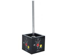 MSV 140828 Pot Ã Balai CarrÃ© ImprimÃ© Marelle 11 x 11 x 37 cm