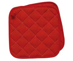 Excèlsa Lot de 2 maniques matelassé à Carreaux Rouge