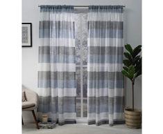 Exclusive Home Curtains Paire de Rideaux de fenÃªtre avec Tringle de Bern, Polyester, Indigo, 108 Length