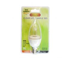 Omicron 48480 Ampoule LED style bougie Culot Ã baÃ¯onnette B22 Basse consommation Transparent 3,5Â W
