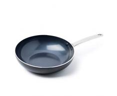GREENPAN BONN BLACK CC000851-001 PoÃªle Wok Aluminium, Noir, 28cm