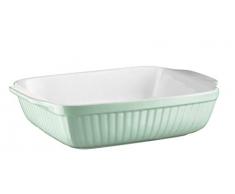 Mäser 931486 Kitchen Time Plat à Four Rectangulaire Idéal pour Lasagne, Moule et Tiramisu Forme de Plat Carré Anti-rayures et Anti-coupures Céramique