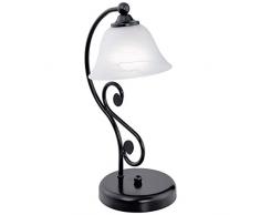 EGLO 91007 Lampe de table, Acier, E14, Noir