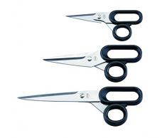 Rösle 12646 Lot de 3 paires de ciseaux universels en acier inoxydable pour la maison et les herbes Argenté/noir, Argenté/noir, 3-tlg