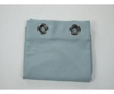 Linder 0269/40/375 Rideau avec 8 Oeillets Fusil Ronds Polyester/Lin LavÃ© Bleu PoudrÃ© 140 x 250 cm