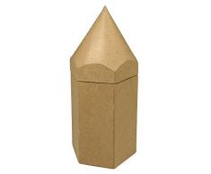 Rayher 71813000Â RÃ©cipient FSC papier mÃ¢chÃ© Recycled 100% 10Â x 9Â x 22Â cm crayon Sechseck