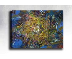 Bonamaison Peinture sur toile, multicolore, 40 x 60 cm - ConÃ§u et fabriquÃ© en Turquie