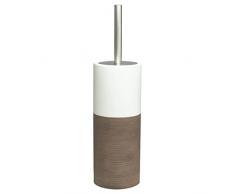 Sealskin Brosse WC Doppio Accessoire de Salle de Bains, Porcelaine, Marron, 10.1 x 10.1 x 38.3 cm