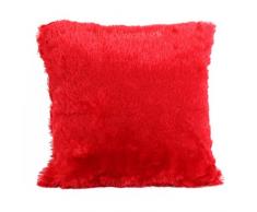 Enjoy Home Coussin 40x40, PLUCH Rouge, Polyester, 40x40x1 cm
