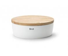 Continenta Casserole Ovale avec Couvercle en Bois 36 x 23 x 13,5 cm