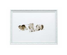 Deknudt Frames S95JF1M Cadre Photo Style Baroque avec Panneau MagnÃ©tique RÃ©sine Blanc 50 x 50 cm