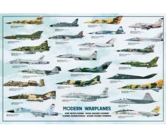 Empire Merchandising GmbH Consignment 536488 Poster Ã©ducatif Avions Militaires Modernes 98 x 68 cm