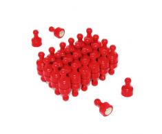 Magnet Expert Red Quille Magnet - Bureau et réfrigérateur (12mm de diamètre x 21 mm de haut) (paquet de 48)