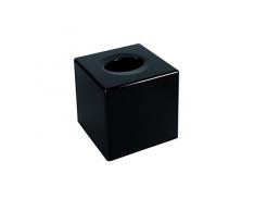 Gerson 5158N Boite à mouchoirs carré en ABS Noir Mat 13,5 x 13,5 x 13 cm, Acrylonitrile Butadiène Styrène