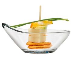 Pasabahce 1613805 Lot de 6 Coupelles ovales, Verre, Transparent, 28,5 x 19 x 5 cm