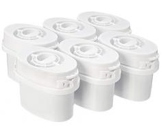 AmazonBasics Lot de 6Â cartouches pour carafe filtrante, compatibles avec carafes Aqua Optima et Brita MAXTRA (non compatibles avec carafes filtrantes MAXTRA+)