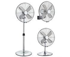 Westinghouse Lighting 7242140 Westinghouse Silver Stream en Chrome, diamÃ¨tre de 40 cm, vantaux en Acier, Fonction 3 en 1 Pied, Mural, Ventilateur de Table, 47 W