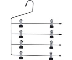 Mondex MON9887-00 Cintre Porte Jupes 4 Barres avec Pinces en mÃ©tal chromÃ©, Autre