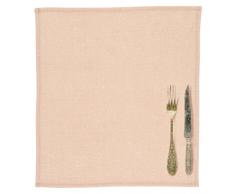 Daycollection COUVLISE71 Couverts Serviette de Table Linen Vieux Rose 40 x 40 x 0,2 cm