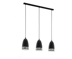 Eglo SAVIGNANO Suspension en acier 60 W Noir/blanc