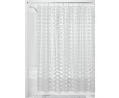 iDesign Rideau de Douche Addie PEVA 3-Gauge-180 x 200 cm, ArgentÃ©