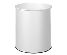 Rossignol 59802 Papea Corbeille à Papier Métal Blanc 34 x 34 x 38,5 cm 30 L