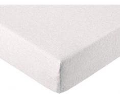 AmazonBasics Drap-housse en jersey chiné pour lit enfant, Grège, Lot de 2