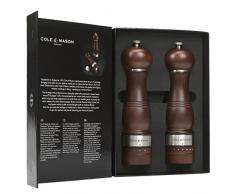 Cole & Mason CH59448G Ardingly Coffret Moulin à Sel et Poivre Bois Wengé 25,1 x 18 x 3,5 cm