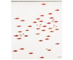 Opportunity 11K13000000 Rideau de Douche red Fish PEVA Blanc/Rouge 180 x 200 cm