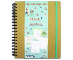 Toga Oh La La Agenda Familial 2019-2020-20x24,5 cm, Papier, Multicolore, non applicable