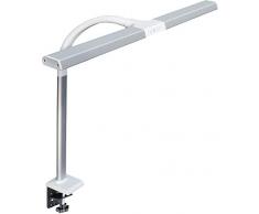 FeinTech LTL00320 Grande Lampe LED de Bureau avec Fixation par Pince 80 cm 1200 Lumen 20W, 20 W, Blanche