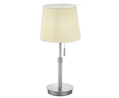 Trio Leuchten 509100107 Lampe de table, Métal, Nickel Matt/WeiÃ