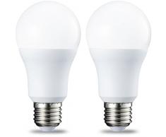 AmazonBasics Ampoule LED E27 A60 avec culot Ã vis, 10.5W (Ã©quivalent ampoule incandescente 75W), blanc chaud, dimmable - Lot de 2