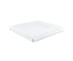 Jalla Drap Plat, Satin de Coton, Blanc, 270x300 cm