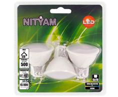 Nityam Lot de 3 ampoules LED spot GU10 6W 500 Lumens - Couleur Neutre 4000K - [Classe Ã©nergÃ©tique A+]