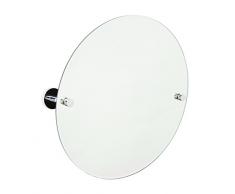 Croydex Pebble Super Doux en Mousse à mémoire Tapis de Salle de Bain avec Dos antidérapant, Verre, Chrome, 9.8 x 45.8 x 45.8 cm