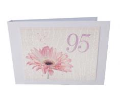White Cotton Cards Age 241,3Â cm Gerbera Rose Design Tiny Valeur Album Photo, Blanc